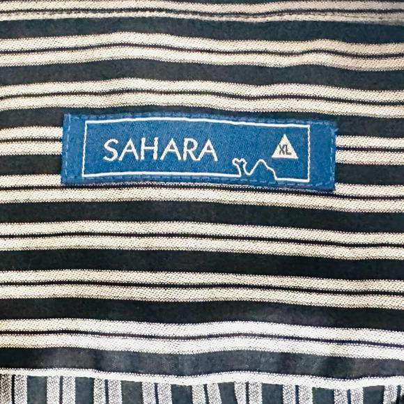 NWT SAHARA Men Long Sleeve Button Down Striped Slim & Sleek Dress Shirt Size XL - Picture 8 of 9